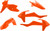 ACERBIS Full Plastic Kit in Orange for Motorcycle Restoration - Part 2421075226