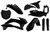 ACERBIS 2403090001 Full Plastic Kit for Dirt Bikes, Black