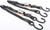 POWERTYE 22032 Watercraft Tie Down Cam S Hook, 1 Inch x 3 Feet, Black Pair