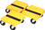SuperCaddy SS YEL 3-Piece Yellow Dolly Set - Lightweight with Four Rollers and Hydro-Turf Grips