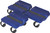 SuperCaddy SS BLU 3-Piece Dolly Set with High Impact Plastic Frame and Hydro-Turf Grips