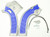 ACERBIS X Grip Frame Guard Silver/Blue - Part 2464741404 for Motorcycle Protection and Enhanced Grip