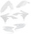 ACERBIS Plastic Kit White – Complete Motorcycle Fender and Panel Set, Part 2686540002