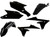 ACERBIS Plastic Kit Black - Part 2449630001 for Motorcycle Restoration