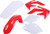 ACERBIS Plastic Kit Red for Motorcycle - Part Number 2041040438