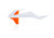 ACERBIS Radiator Shroud White/Orange - Part 2685965412