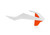 ACERBIS Radiator Shroud in White and Orange - Part 2449705412