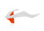 ACERBIS Radiator Shroud in White and Orange - Part 2449705412