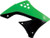 ACERBIS Radiator Shrouds for Motorcycles – Green/Black, Part 2141711089