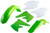 ACERBIS Plastic Kit Green - Part Number 2041110206 for Off-Road Vehicles