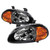xTune Honda Del Sol 93-97 1Pc Amber Crystal Headlights Black HD-ON-HDEL93-1P-AM-BK - 5013408