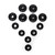 BLOX Racing 16-21 FK Civic - Rear - 12 Pieces Subframe Hard Collar Kit - BXSS-20606 User 1