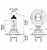 Hella High Wattage Bulb H7 12V 100W PX26d T4.6 (Pair) - H7 100WTB Technical Drawing