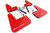 Rally Armor 2023 Toyota GR Corolla Red UR Mud Flap w/ White Logo - MF89-UR-RD-WH Photo - Primary