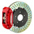 Brembo 03-08 Tiburon Front GT BBK 4 Piston Cast 2pc 328x28 2pc Rotor Drilled-Red - 1A1.6014A2 Photo - Primary