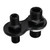 A/C Bulkhead 2-Port Black
