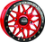 DragonFire Racing Typhon Wheel 14X7 4/156 5+2 +10 Machined Red - 523203 User 3