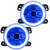 Oracle Lighting 07-09 Jeep Wrangler JK Pre-Assembled LED Halo Fog Lights -Blue - 7080-002 Photo - Primary