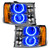 Oracle Lighting 07-13 GMC Sierra Pre-Assembled LED Halo Headlights - (Round Ring Design) -Blue - 8165-002 Photo - in package