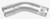 45 Bend Aluminized 2.5id x 2.5od 4in Radius