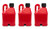 Utility Container Red (Case of 3) Stackable