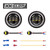 XK Glow Chrome 2pc. Motorcycle Driving Lights w/ Amber Halo - XK042007-W User 1