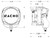 ARB NACHO Quatro Spot 4in. Offroad LED Light - Pair - PM431 Technical Drawing