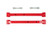 UMI 91-96 GM B-Body Boxed Extended Length Lower Control Arms - Red - 3621-R Photo - Primary