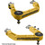 Camburg Chevy/GMC 1500 2WD/4WD 19-23 KINETIK V2 Performance Billet Uniball Upper Arms (Gold) - CAM-210099-GLD Photo - Primary