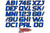 Hardline Boat Lettering Registration Kit 3 in. - 700 Blue/Black - BLBLK700 Photo - Primary