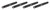 Ladder Straps With Spacers Black Set Of 4