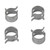 All Balls Racing Hose Clamps - 4 Pack (Uses FS013-0023 Clamps) - FS00052 Photo - Primary