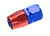 REDHORSE PERFORMANCE 1000 Series 6AN Swivel Hose End - Straight Aluminum Fitting - Blue/Red Anodized