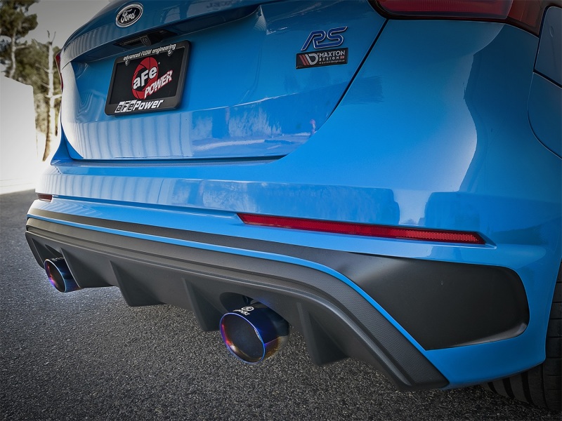 Get aFe Takeda 3in 304 SS Axle-Back Exhaust System w/ Blue