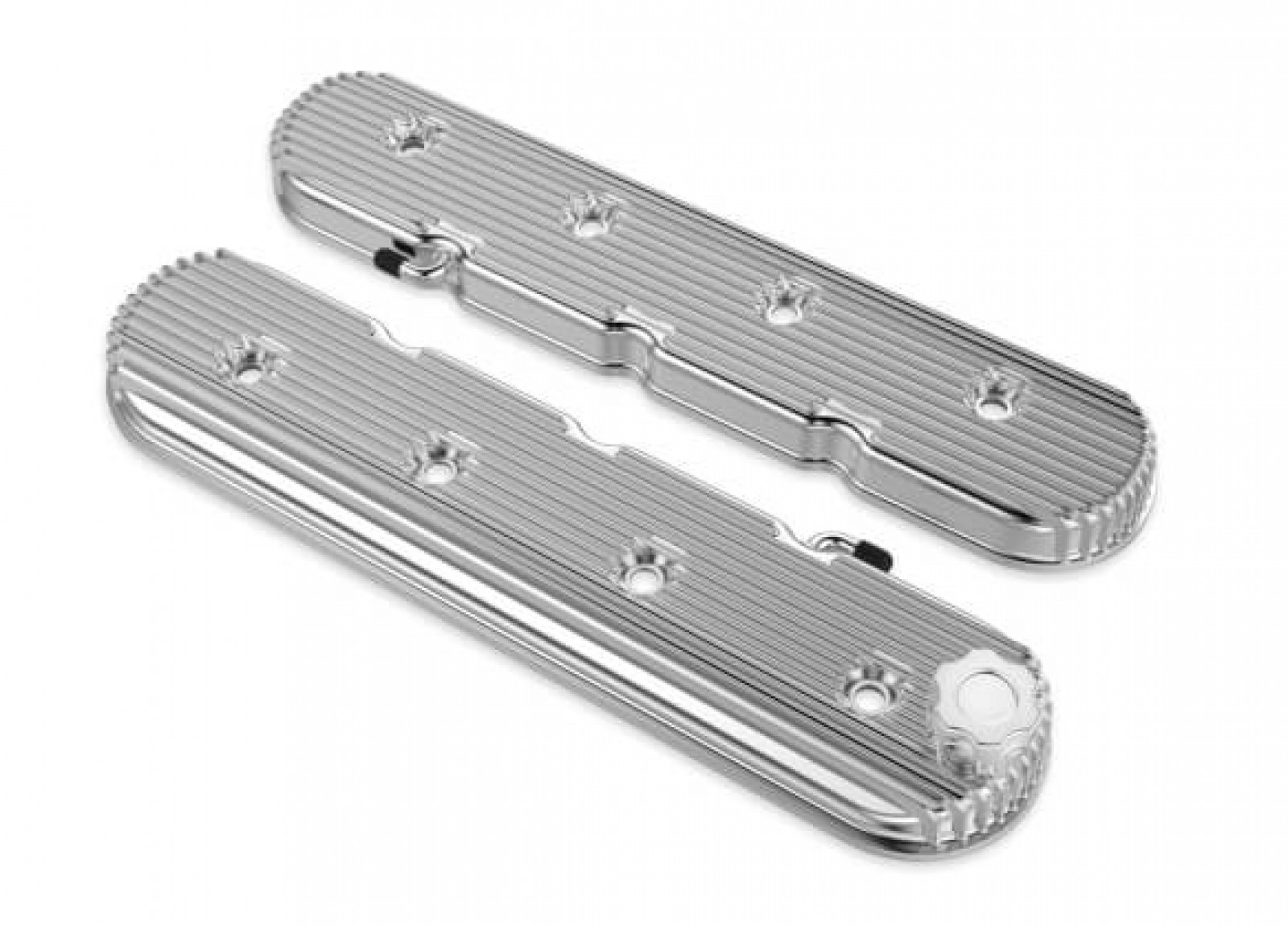 Buy Holley Vintage Series Finned LS Valve Covers, Standard Height  Polished for 331.95 at Armageddon Turbo  Performance