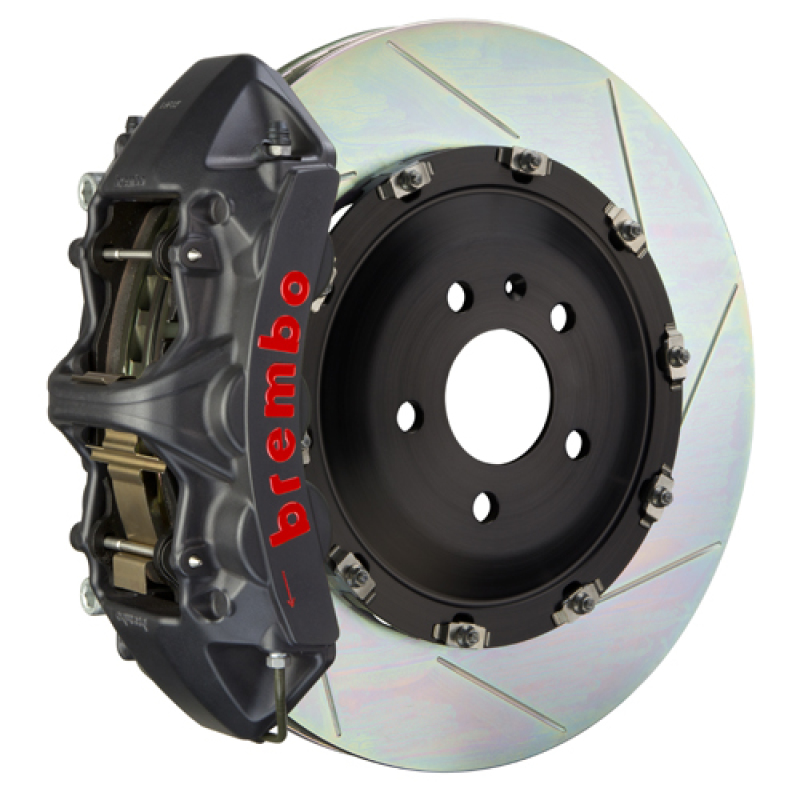 Brembo 08-09 G8 Front GTS BBK 6 Piston Cast 365x34 2pc Rotor Slotted  Type-1-Black HA - 1N2.8518AS