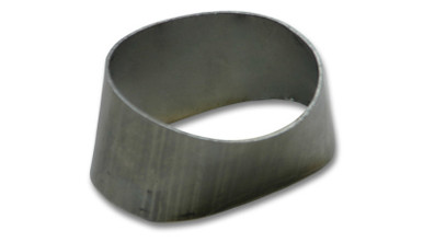 Vibrant 4in Oval (Nominal) X 4in Round Transiton Adapter T304 SS 6in Long - 13172 - TBW Performance