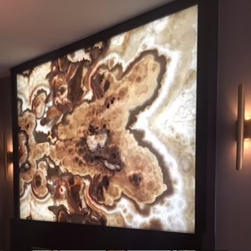 Onyx Wall Slab Custom LED Panel Project