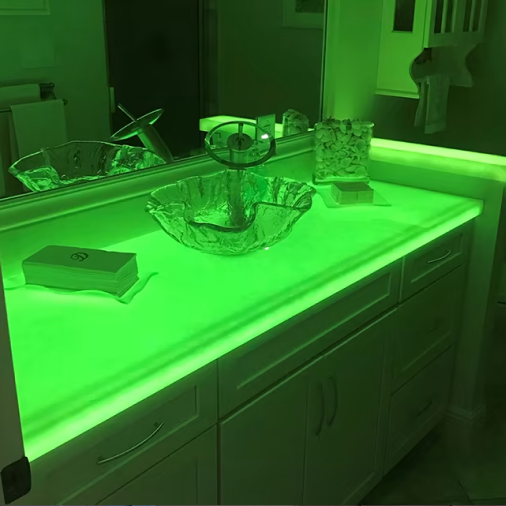 White Quartz Custom LED Panel Project