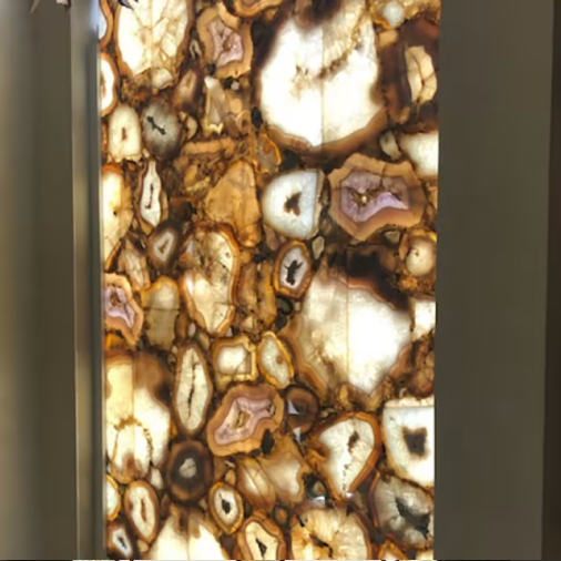 Agate Wall Slab Custom LED Panel Project
