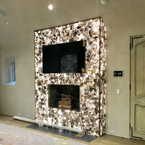 Back Lit Smokey Quartz Custom LED Panel Project