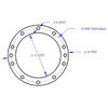 Basic Dimensions for SHEAVE SHIM for 10 STUD Planetary Drive ProHauler