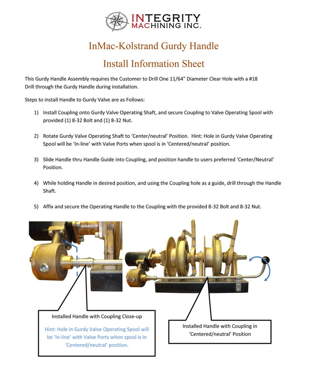 Kolstrand Control Valve Handle Extension for Nylon & Brass Gurdys 