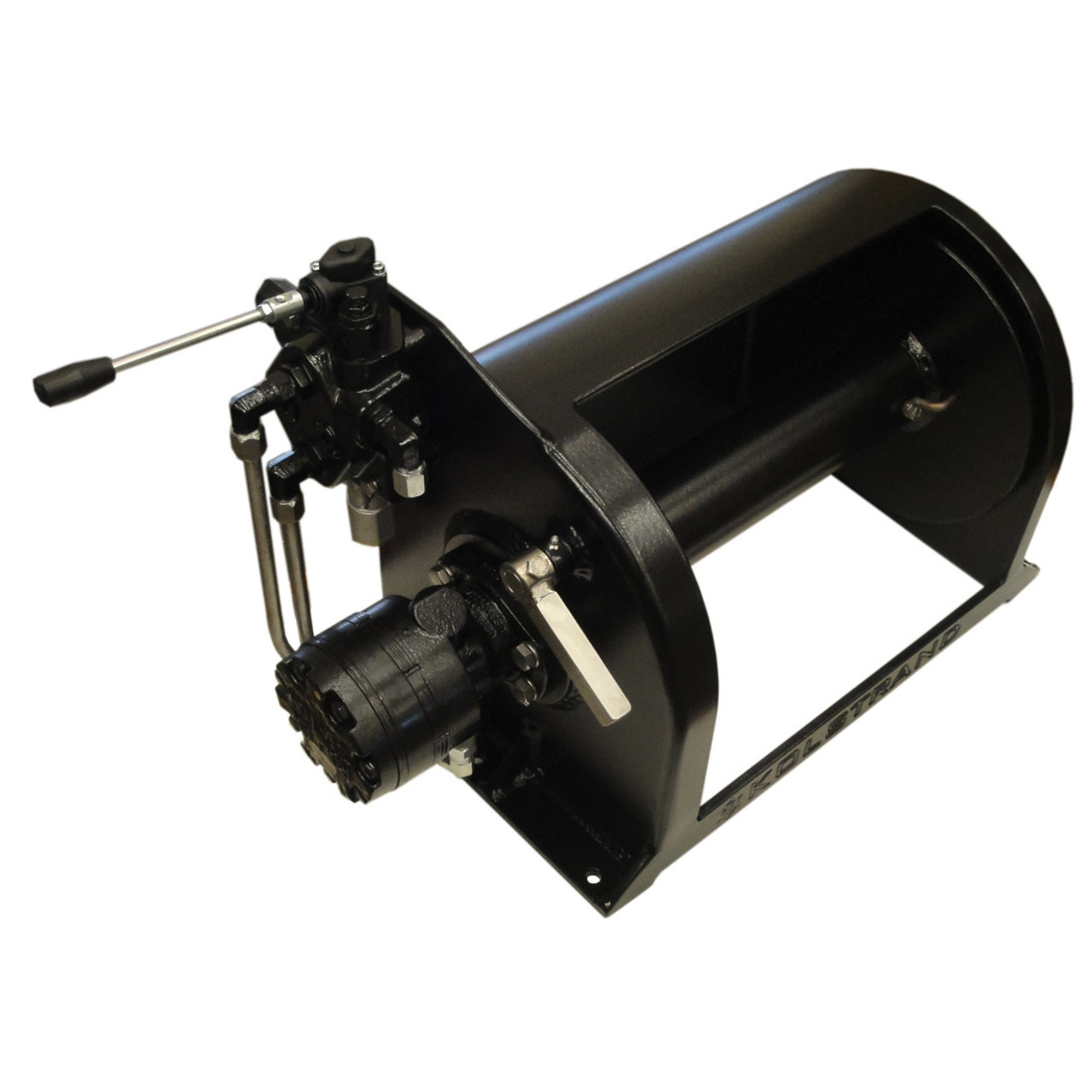 Kolstrand 12 Inch Anchor Winch - With 12 In Diameter X 16 In Wide Drum - Black Powder Coating