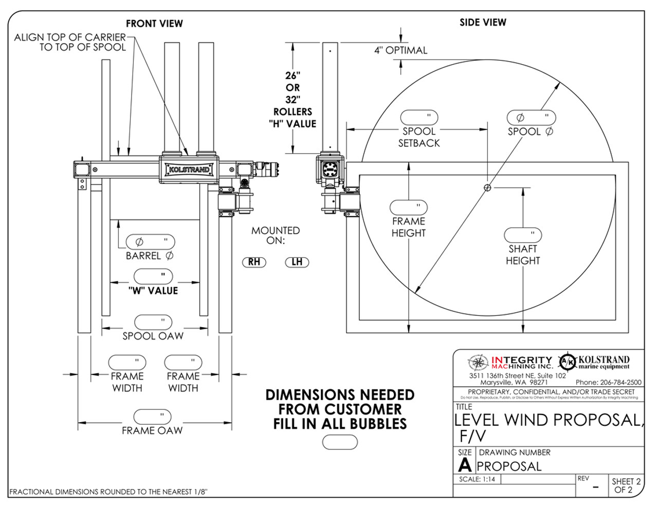 Kolstrand Automatic Diamond Screw Level Wind for Gillnet Drum - Kolstrand