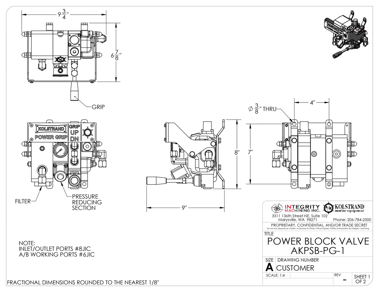 PowerBlock 1-Spool Control Panel