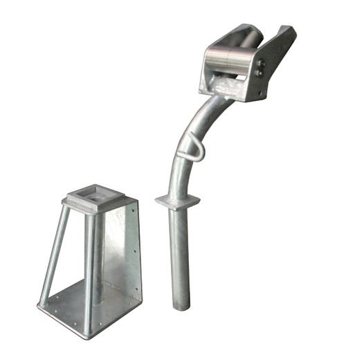 Kolstrand 'CAPTURED-4' Plug-In Style Seine Davit Roller Assembly with Galvanized Davit Socket
(Port Side Davit Roller Shown)