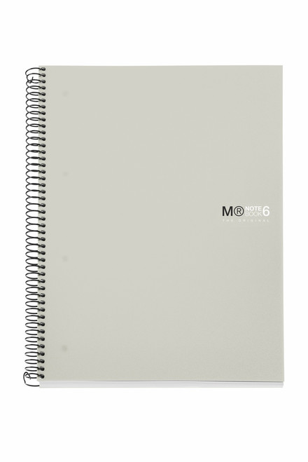 6-subject Poly Lined Notebook A5 6.5 X 8 - GreY