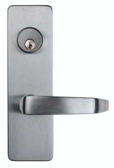 DETEX 08D x S x RHR x 626 - Advantex Wide Stile Lever Trim- Key locks/unlocks outside lever - satin chrome
