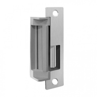 HES 4500C 630 - Low Profile Electric Strike w/ 4 7/8" faceplate for cylindrical & mortise, 12/24VDC, field selectable Fail Safe/Fail Secure - satin stainless